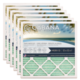Cabana Filters 12x12x1 AC Furnace Air Filter Capture Unwanted Particles, Pleated Furnace Filter HVAC AC Filters - Made in the USA - 6 Pack