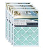 Cabana Filters 16x18x1 AC Furnace Air Filter Capture Unwanted Particles, Pleated Furnace Filter HVAC AC Filters - Made in the USA - 6 Pack