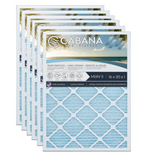 Cabana Filters 16x30x1 AC Furnace Air Filter Capture Unwanted Particles, Pleated Furnace Filter HVAC AC Filters - Made in the USA - 6 Pack