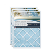Cabana Filters 16x25x4 AC Furnace Air Filter Capture Unwanted Particles, Pleated Furnace Filter HVAC AC Filters - Made in the USA - 3 Pack