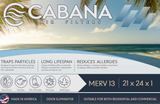 Cabana Filters 21x24x1 AC Furnace Air Filter Capture Unwanted Particles, Pleated Furnace Filter HVAC AC Filters - Made in the USA - 6 Pack