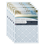 Cabana Filters 24x30x1 AC Furnace Air Filter Capture Unwanted Particles, Pleated Furnace Filter HVAC AC Filters - Made in the USA - 6 Pack